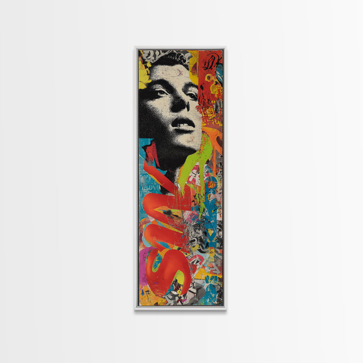 Graffiti Lettering Forms Without Readable Words Canvas Print, Graffiti Art, Luxury Decor, Living Room Decor, Fine Art, Street, GRF-1x3-21