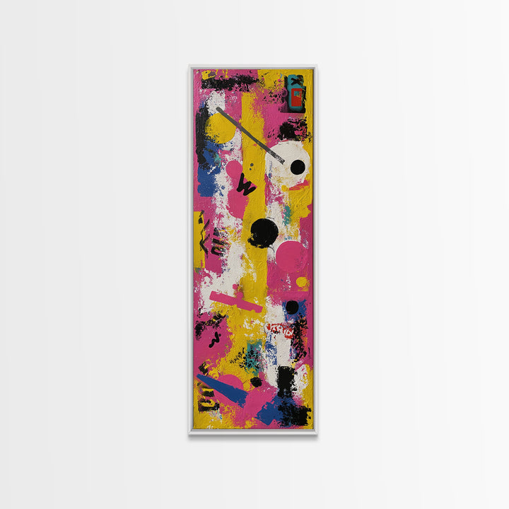 Bright Skateboard Ramp Color Fields Framed Canvas Print, Graffiti Art, Canvas Art, Living Room Decor, Fine Art, Street, GRF-1x3-84