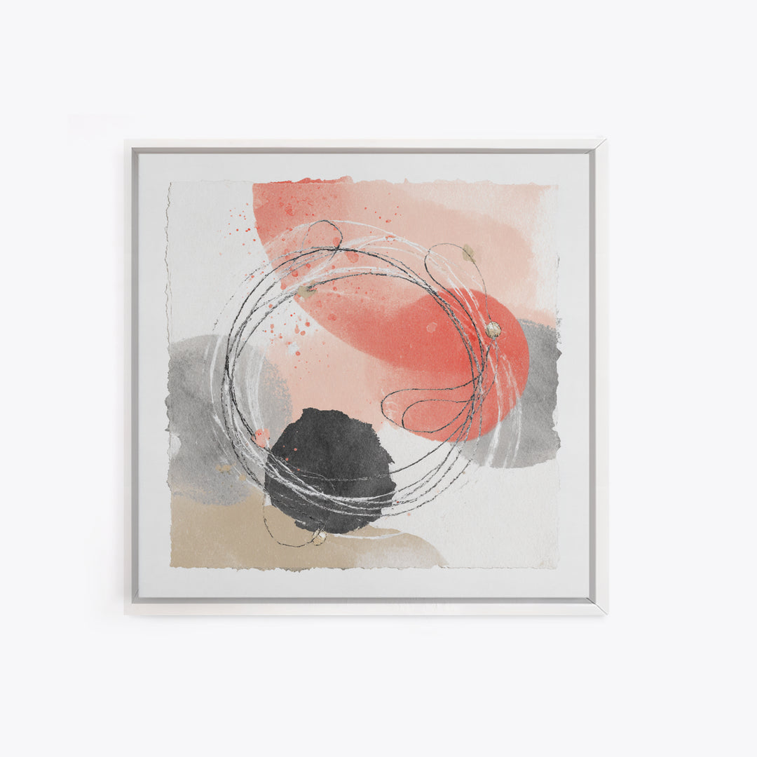 Jump Rope Motion Forming Circular Energy Lines Framed Canvas Print, Gym Art, Room Decor, Gym Decor, Abstract Art, Strength, GYM-1x1-29