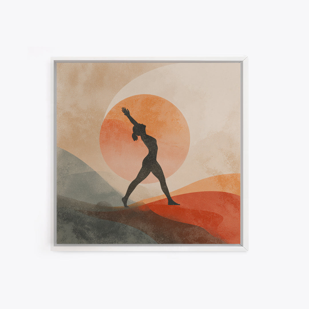 Fitness Woman Stretching Canvas Print, Gym Art, Luxury Decor, Gym Decor, Strength, Living Room Decor, Abstract Wall Art, GYM-1x1-69