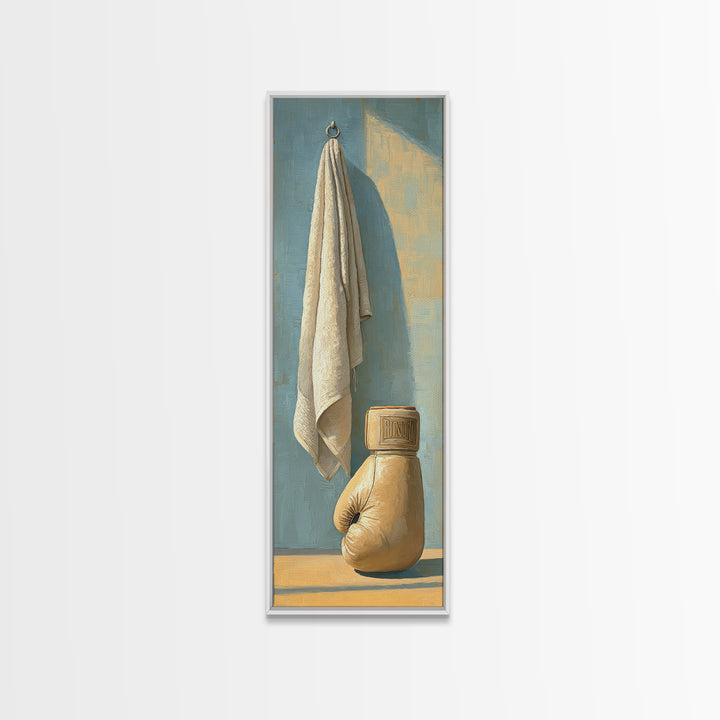 Boxing Glove and Towel Still Life Canvas Print, Gym Art, Print, Gym Decor, Fine Art, Strength, Wall Decoration, Sports Decor, GYM-1x3-28