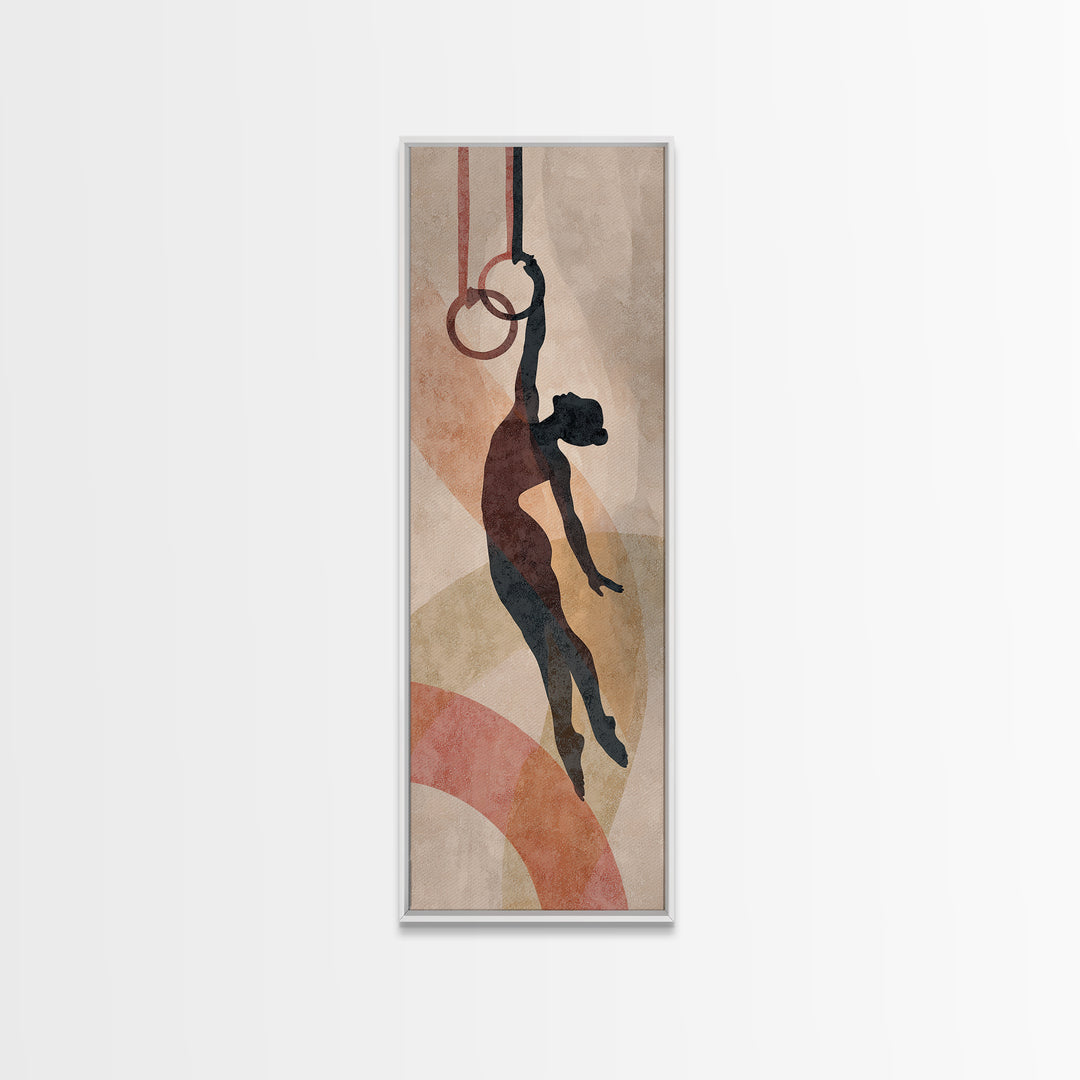 Gymnast Rings Athlete Canvas Print, Gym Art, Home Gym Decor, Gym Decor, Abstract Art, Strength, Art Print, Room Decor, GYM-1x3-51
