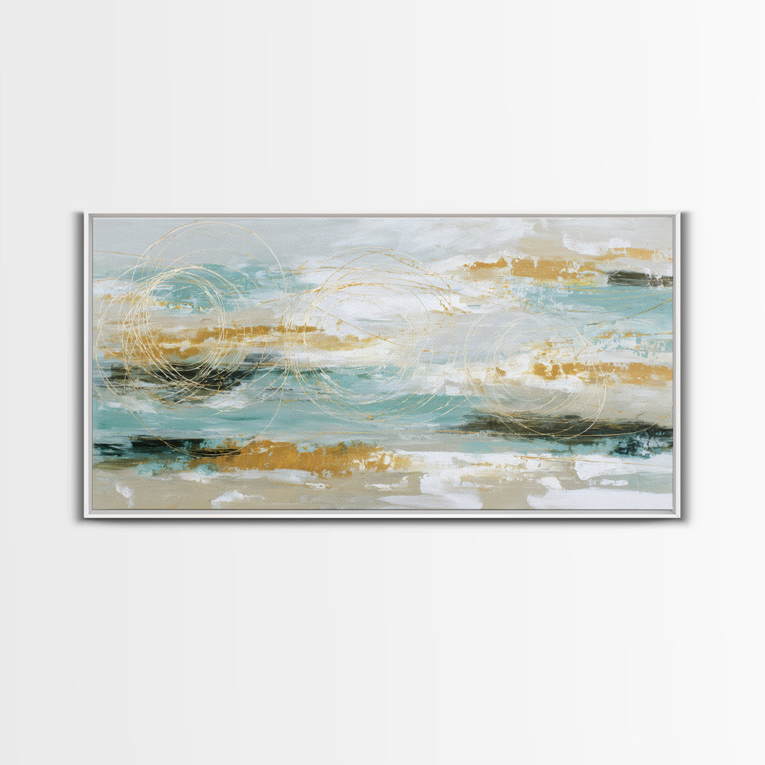 Jump Rope Motion Forming Circular Energy Lines Framed Canvas Print, Gym Art, Abstract Wall Art, Gym Decor, Fine Art, Strength, GYM-2x1-25
