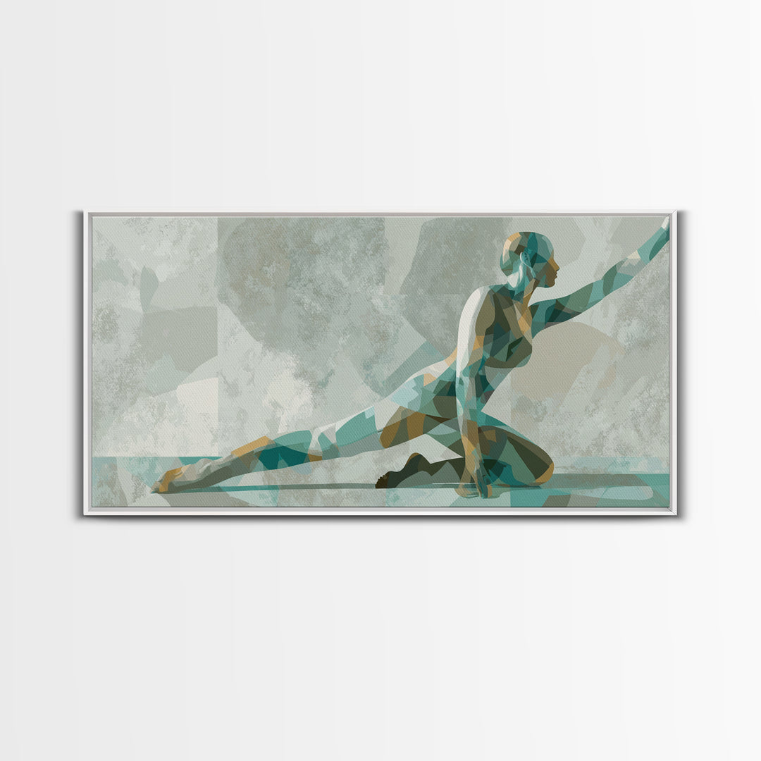 Fitness Woman Stretching Canvas Print, Gym Art, Sports Decor, Gym Decor, Fine Art, Strength, Home Gym Sign, Gallery Decor, GYM-2x1-89