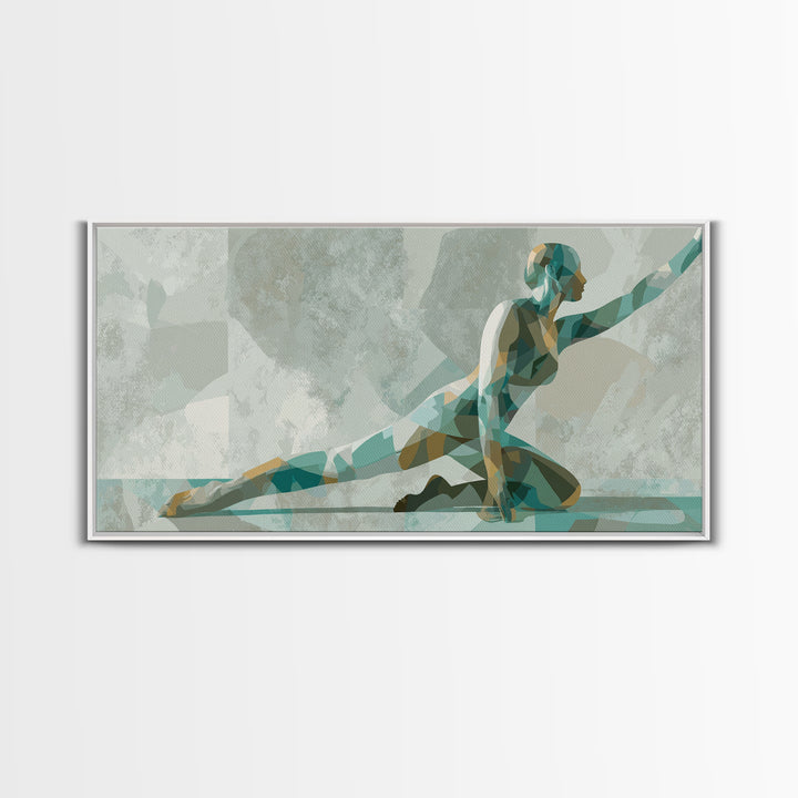 Fitness Woman Stretching Canvas Print, Gym Art, Sports Decor, Gym Decor, Fine Art, Strength, Home Gym Sign, Gallery Decor, GYM-2x1-89