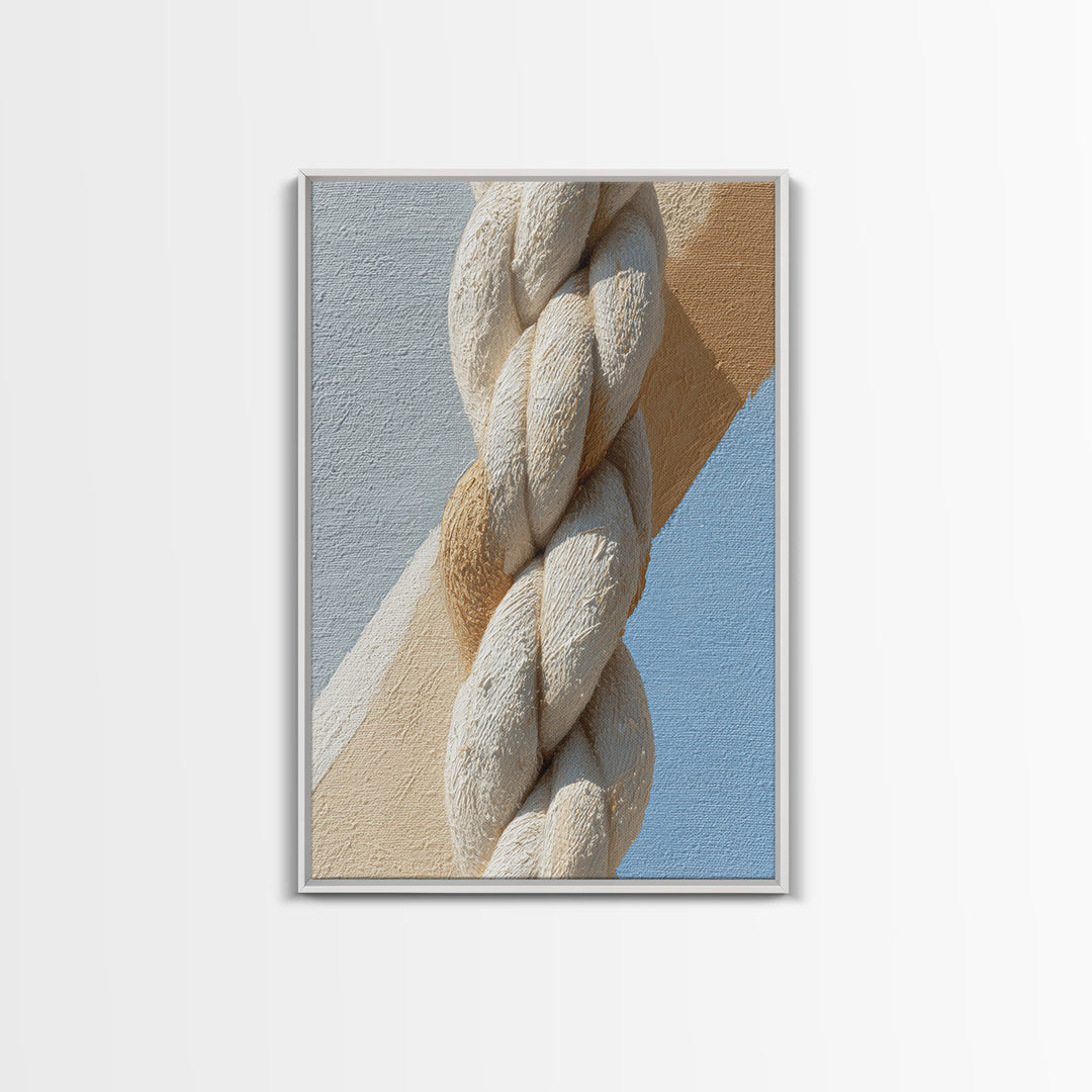 Cross Training Rope Wave Abstraction Framed Canvas Print, Gym Art, Gym Decor, Fine Art, Strength, Statement Artwork, Boho Decor, GYM-2x3-28