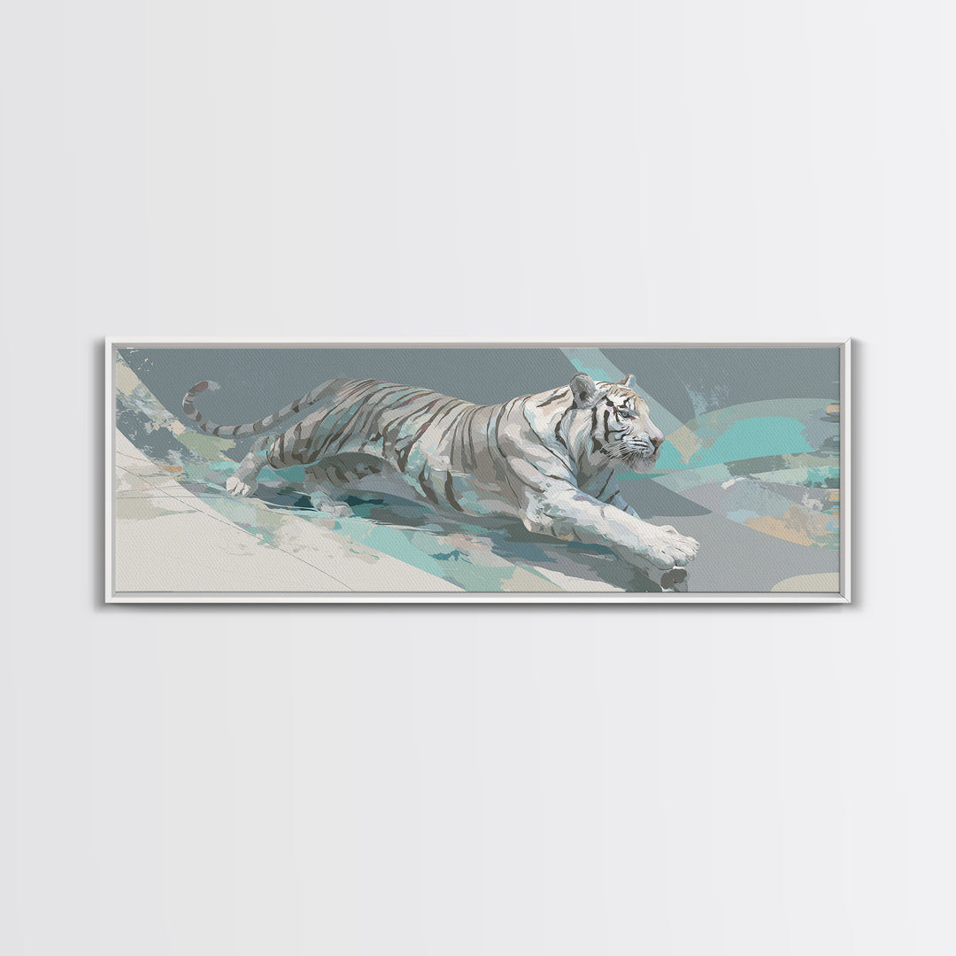 Tiger Representing Strength and Focus Canvas Print, Gym Art, Gym Decor, Fine Art, Strength, Statement Artwork, Boho Decor, GYM-3x1-33