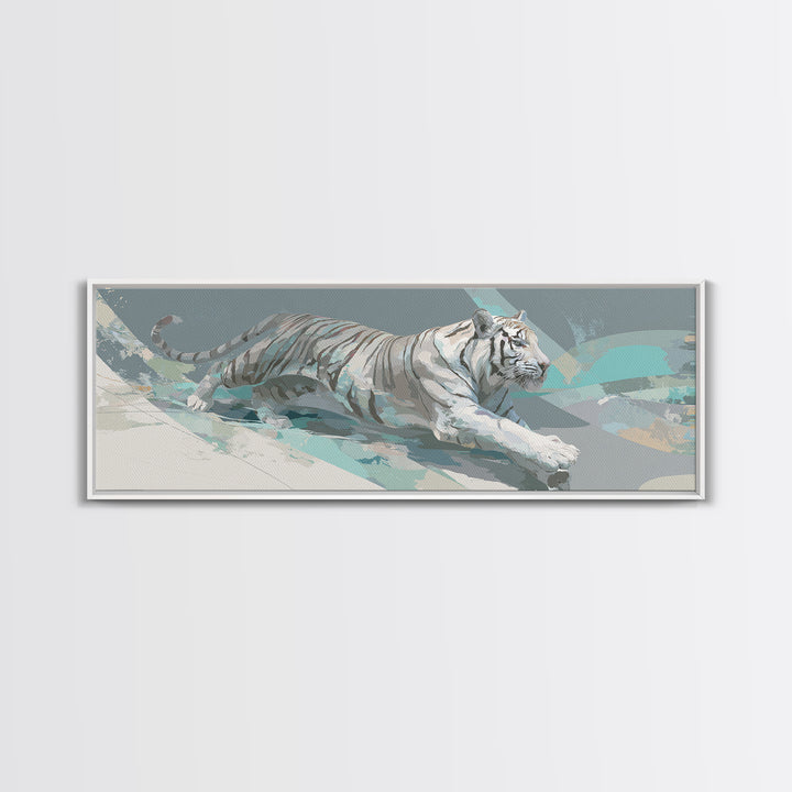 Tiger Representing Strength and Focus Canvas Print, Gym Art, Gym Decor, Fine Art, Strength, Statement Artwork, Boho Decor, GYM-3x1-33