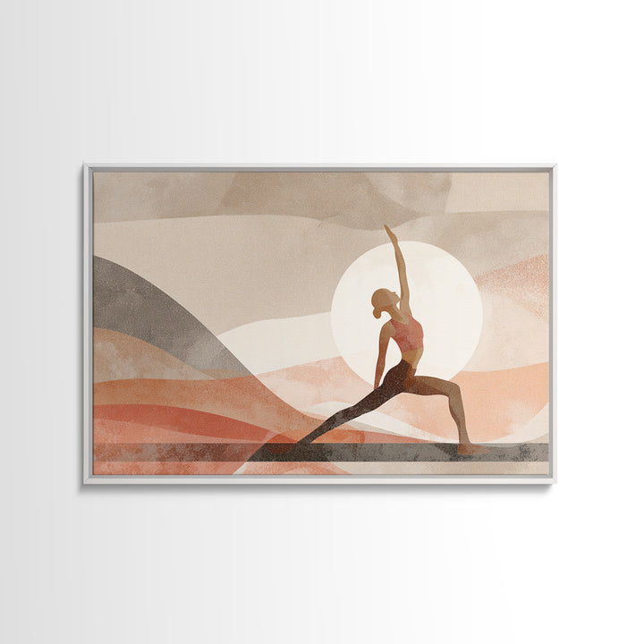 Fitness Woman Stretching Canvas Print, Gym Art, Bodybuilding Poster, Gym Decor, Strength, Modern Decor, Fine Art Print, GYM-3x2-1