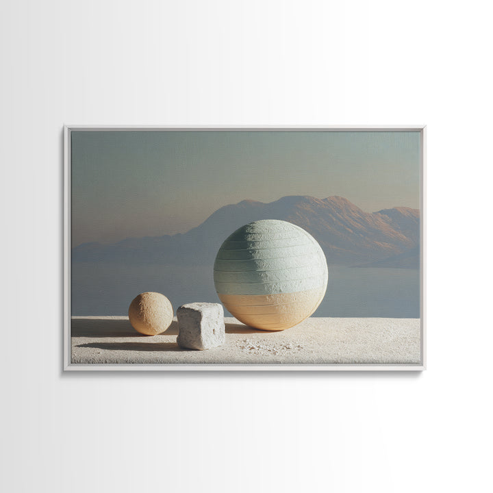 Medicine Ball and Chalk Still Life Canvas Print, Gym Art, Printable Wall Art, Gym Decor, Fine Art, Strength, Sports Decor, GYM-3x2-75