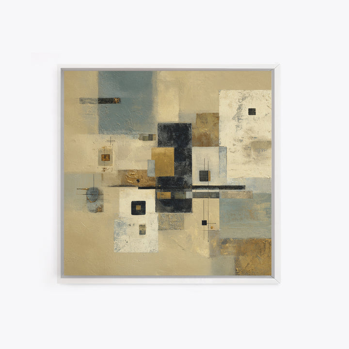Gold Accented Abstract for Upscale Lobby Canvas Print, Hotel Art, Beach House Decor, Hotel Decor, Abstract Art, Boutique, HOT-1x1-13
