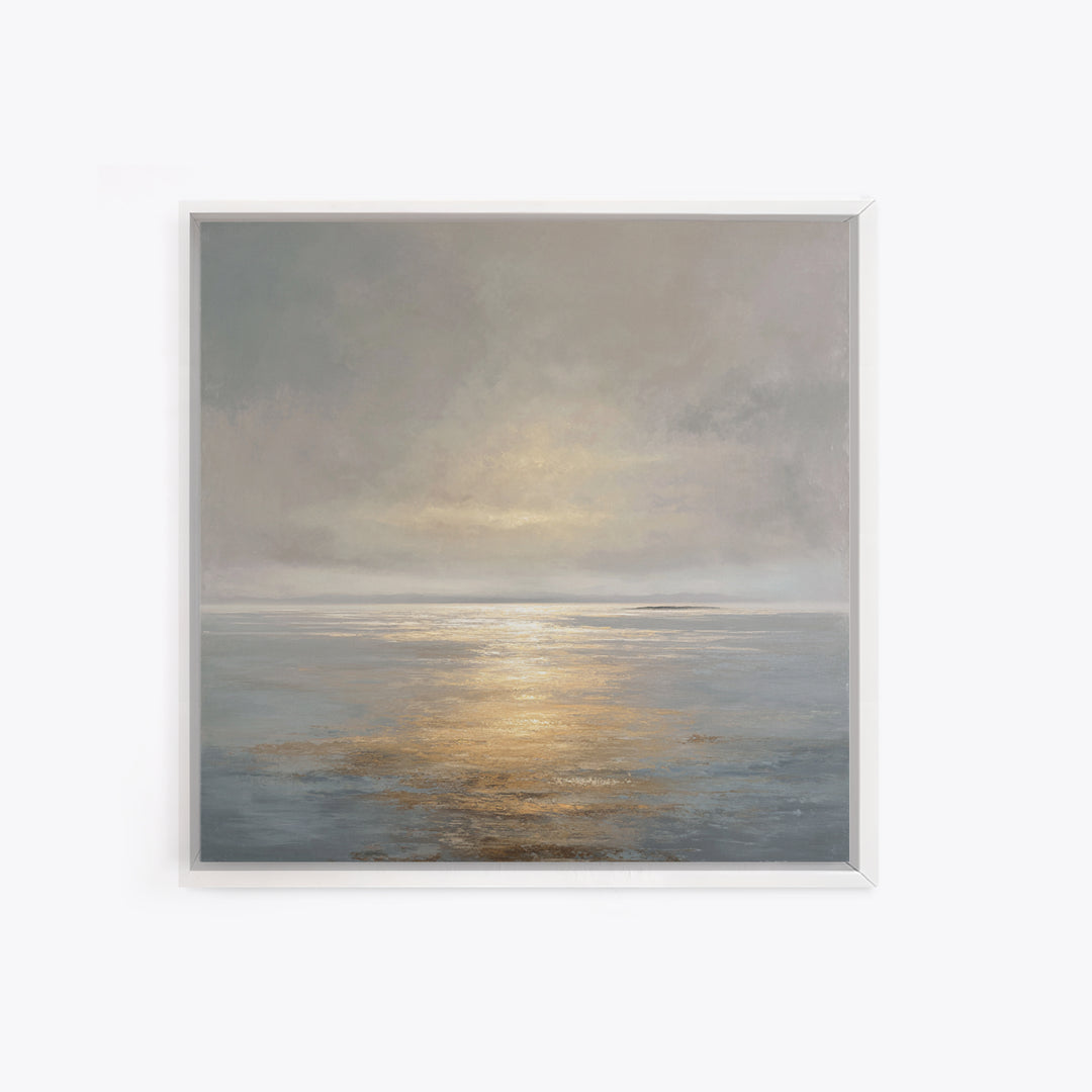 Large Calming Seascape Canvas Print, Hotel Art, Art Deco, Hotel Decor, Boutique, Minimalist Wall Art, Gallery Wall Art, HOT-1x1-3