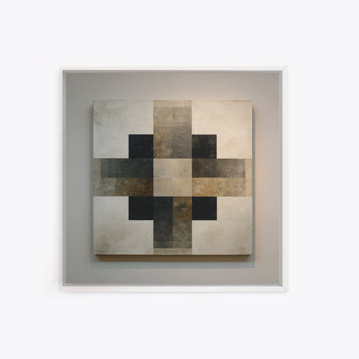 Modern Geometric Composition Framed Canvas Print, Hotel Art, Abstract Art, Hotel Decor, Fine Art, Boutique, Gallery Wall Art, HOT-1x1-7