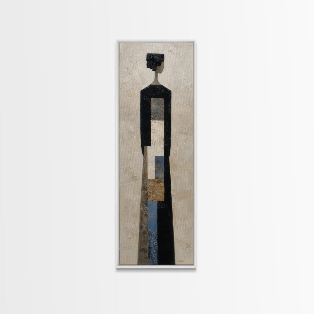 Simple Black Line Figure Canvas Print, Hotel Art, Living Room Decor, Hotel Decor, Boutique, City Wall Art, Beach House Decor, HOT-1x3-11