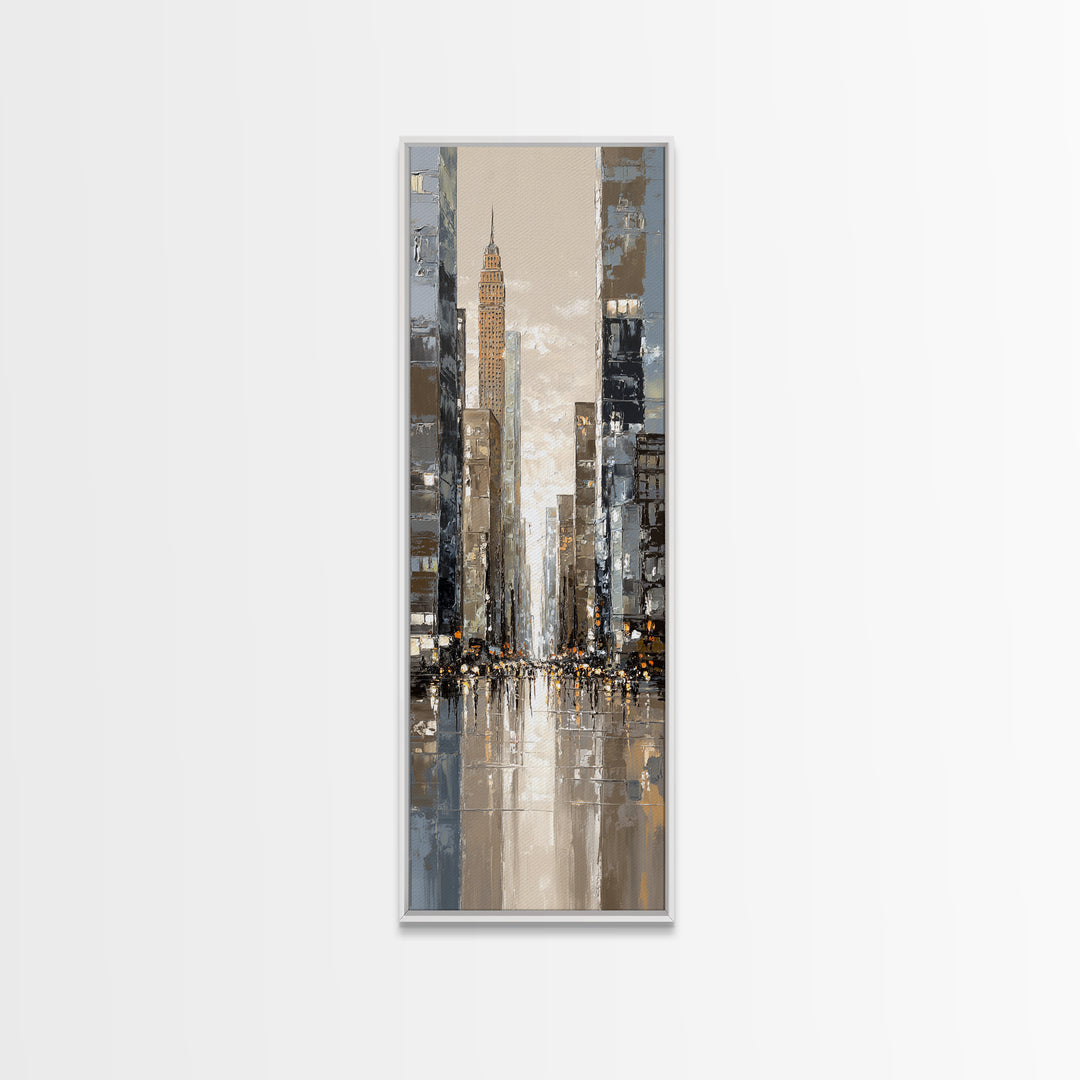 Quiet City Skyline Canvas Print, Hotel Art, Gallery Decor, Hotel Decor, Fine Art, Boutique, Wall Art, Home Decor, Poster, HOT-1x3-14