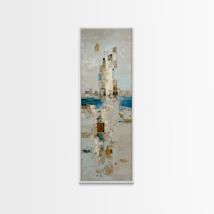 Large Calming Seascape Framed Canvas Print, Hotel Art, Art Deco, Hotel Decor, Fine Art, Boutique, Minimalist Wall Art, HOT-1x3-15