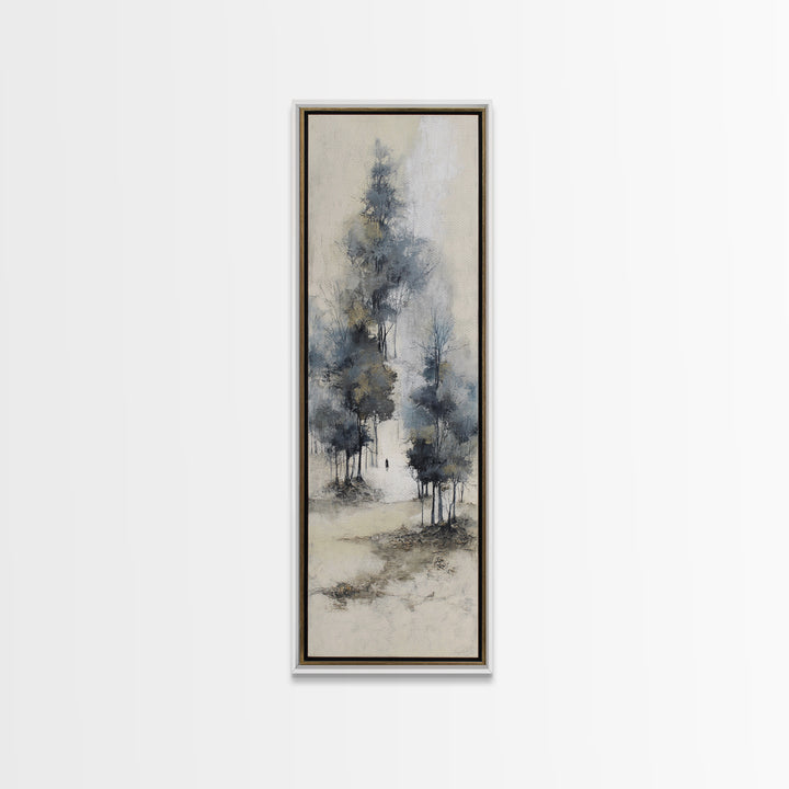 Japanese Ink Landscape Framed Canvas Print, Hotel Art, City Wall Art, Hotel Decor, Fine Art, Boutique, Minimalist Decor, HOT-1x3-30