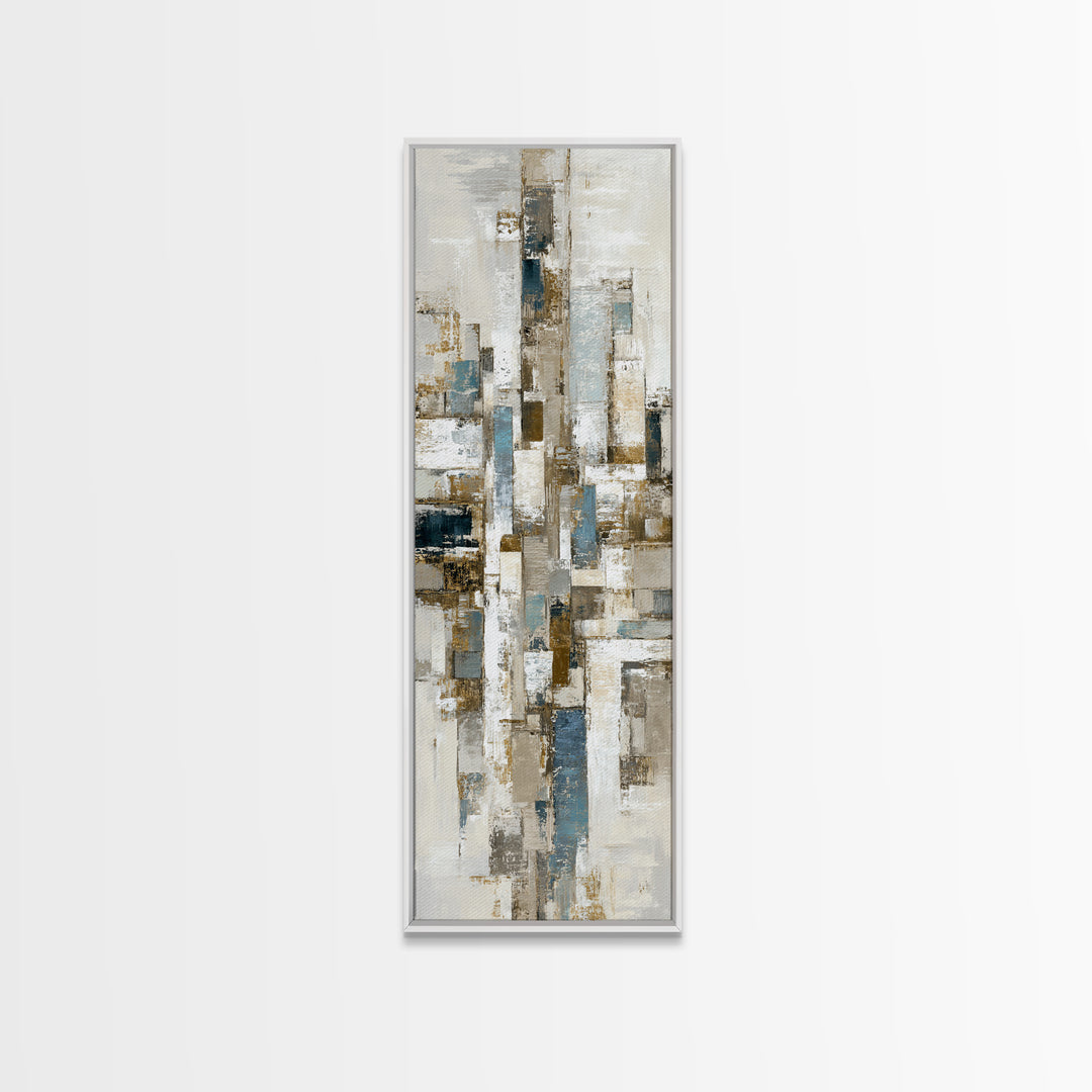 City Map Abstract Lines Without Readable Labels Framed Canvas Print, Hotel Art, Print, Hotel Decor, Abstract Art, Boutique, HOT-1x3-36