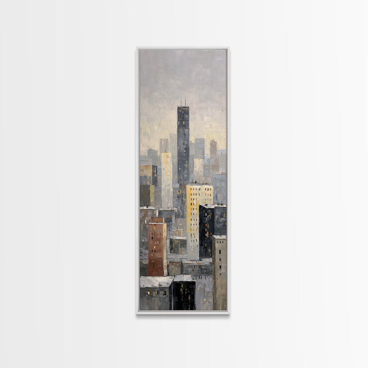 Quiet City Skyline Canvas Print, Hotel Art, Gallery Decor, Hotel Decor, Fine Art, Boutique, Wall Art, Home Decor, Poster, HOT-1x3-38
