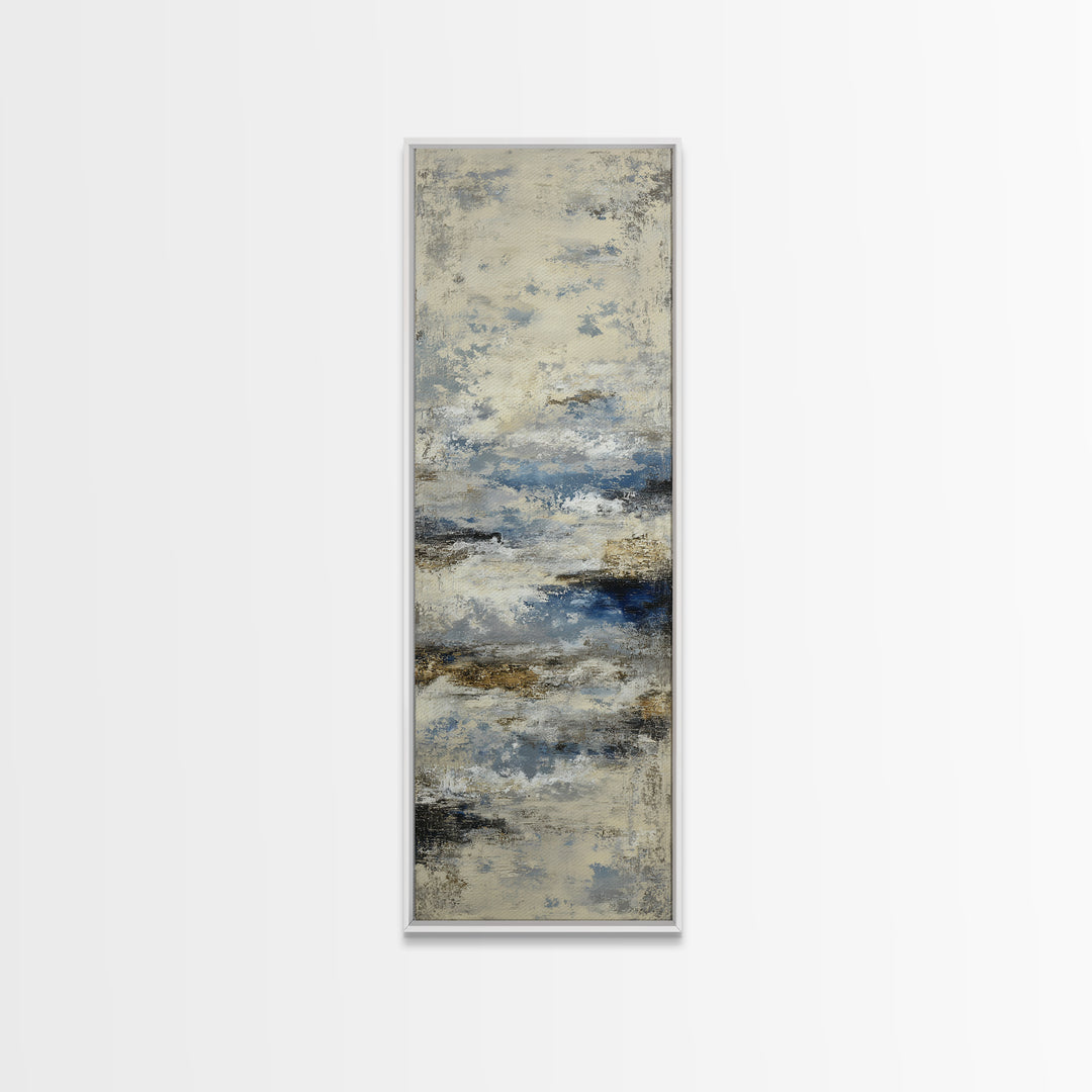 Soft Abstract Wave Forms Framed Canvas Print, Hotel Art, Modern Decor, Hotel Decor, Abstract Art, Boutique, Poster, Wall Decor, HOT-1x3-46