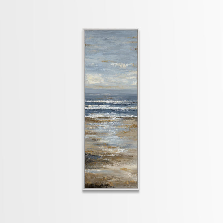 Mediterranean Terrace View Focused on Sea and Framed Canvas Print, Hotel Art, Modern Wall Art, Hotel Decor, Fine Art, Boutique, HOT-1x3-47