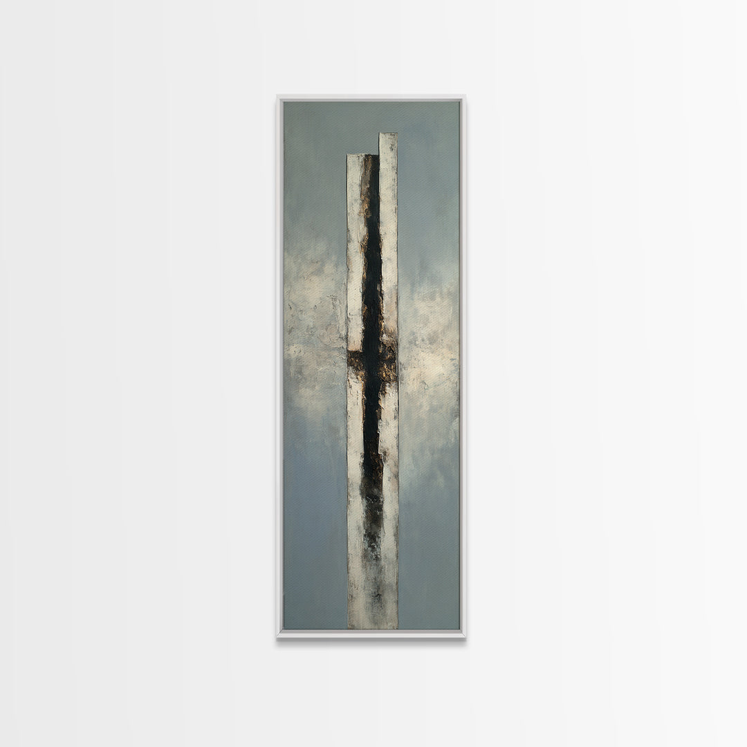 Minimal Sculpture Shapes Canvas Print, Hotel Art, Hazbin Hotel, Hotel Decor, Abstract Art, Boutique, Coastal Wall Art, HOT-1x3-48