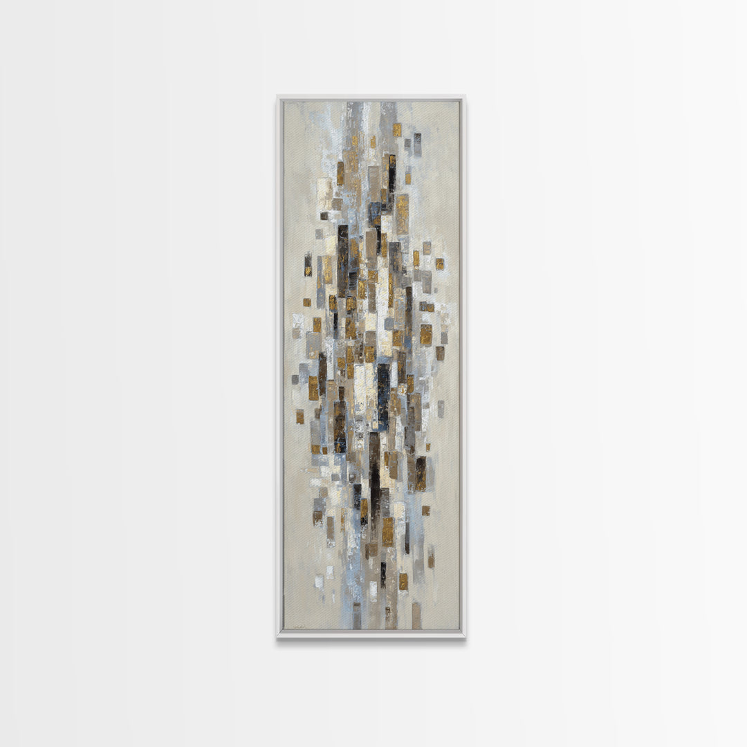 Gold Accented Abstract for Upscale Lobby Canvas Print, Hotel Art, Modern Decor, Hotel Decor, Abstract Art, Boutique, Poster, HOT-1x3-49