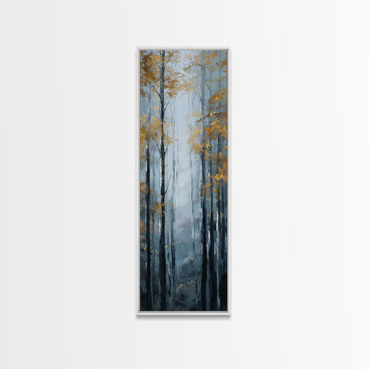 Misty Forest with Refined Calm Atmosphere Framed Canvas Print, Hotel Art, Fine Art Print, Hotel Decor, Fine Art, Boutique, HOT-1x3-50