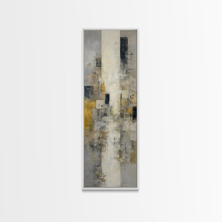 Large Cloudscape with Subtle Drama Framed Canvas Print, Hotel Art, Textured Painting, Hotel Decor, Fine Art, Boutique, HOT-1x3-53