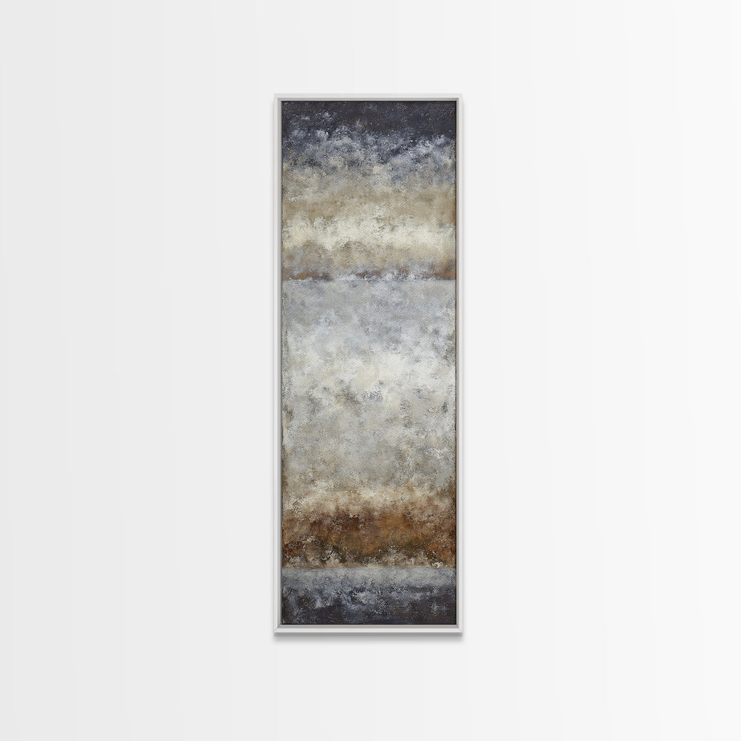 Sophisticated Neutral Abstract Framed Canvas Print, Hotel Art, Hotel Decor, Abstract Art, Boutique, Living Room Decor, HOT-1x3-61