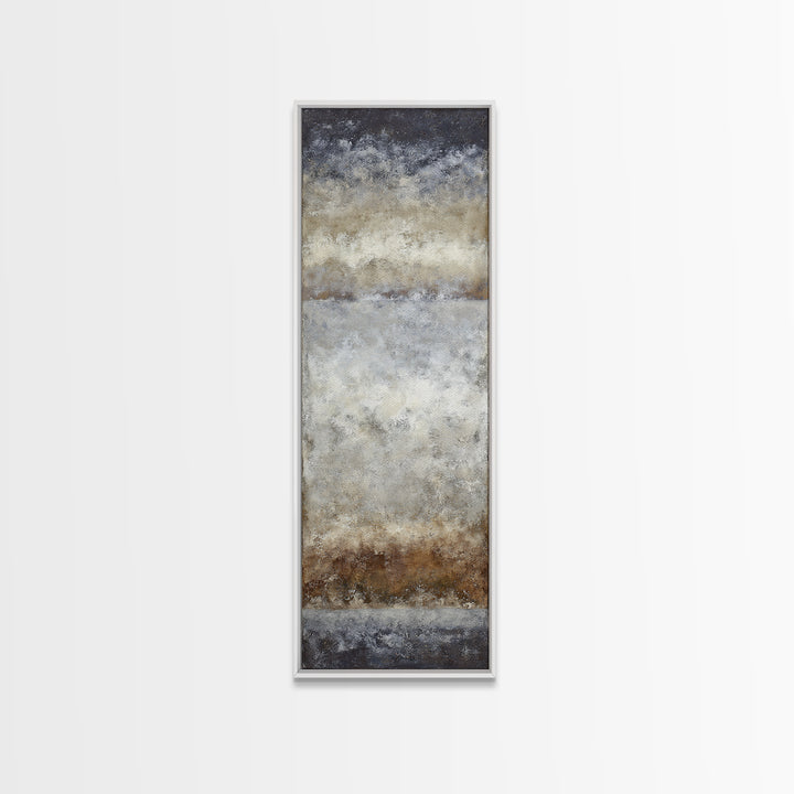 Sophisticated Neutral Abstract Framed Canvas Print, Hotel Art, Hotel Decor, Abstract Art, Boutique, Living Room Decor, HOT-1x3-61