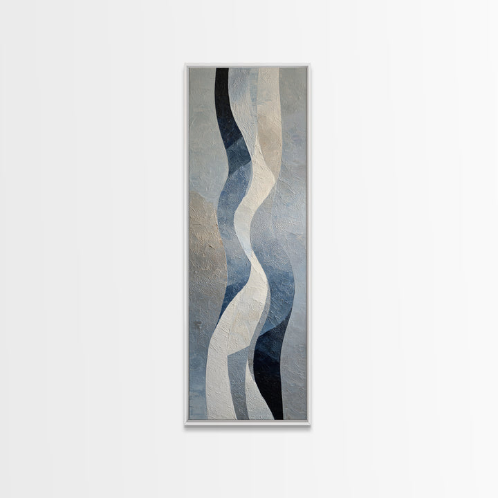 Soft Abstract Wave Forms Framed Canvas Print, Hotel Art, Modern Decor, Hotel Decor, Abstract Art, Boutique, Poster, Wall Decor, HOT-1x3-70