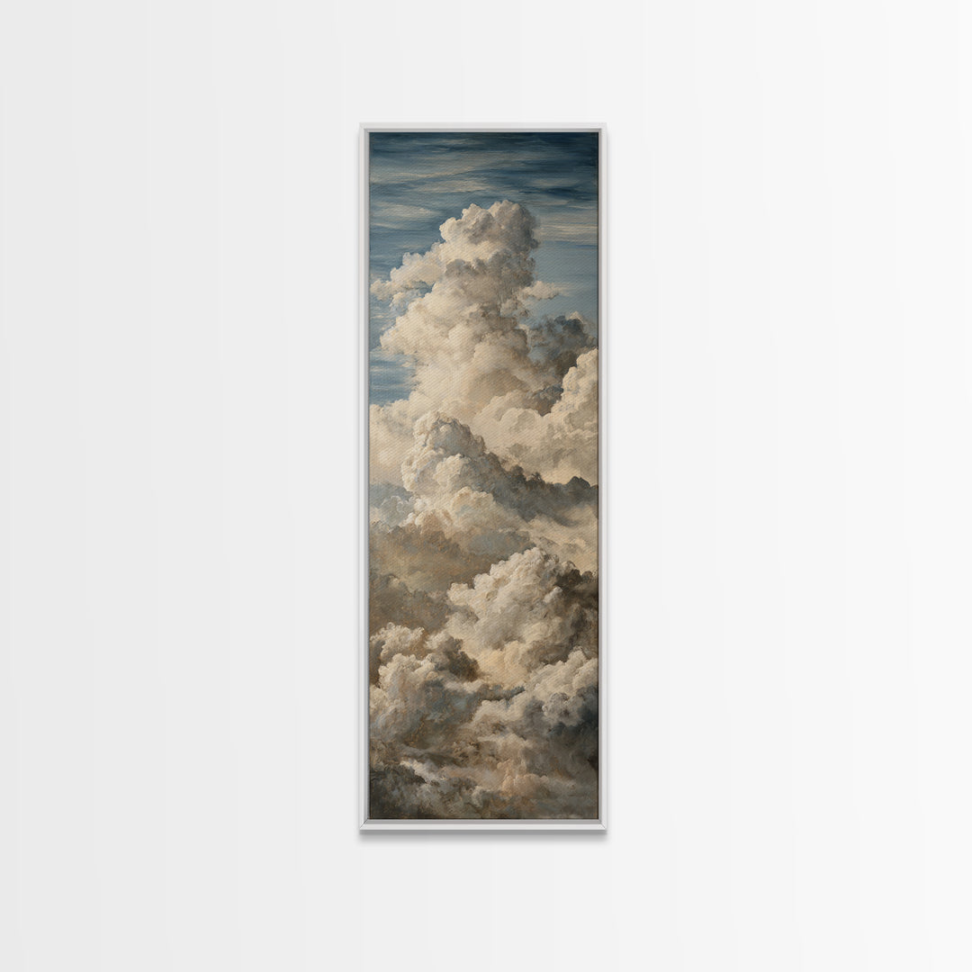 Large Cloudscape with Subtle Drama Canvas Print, Hotel Art, Poster, Hotel Decor, Boutique, Wood Wall Art, Printable Art, HOT-1x3-77
