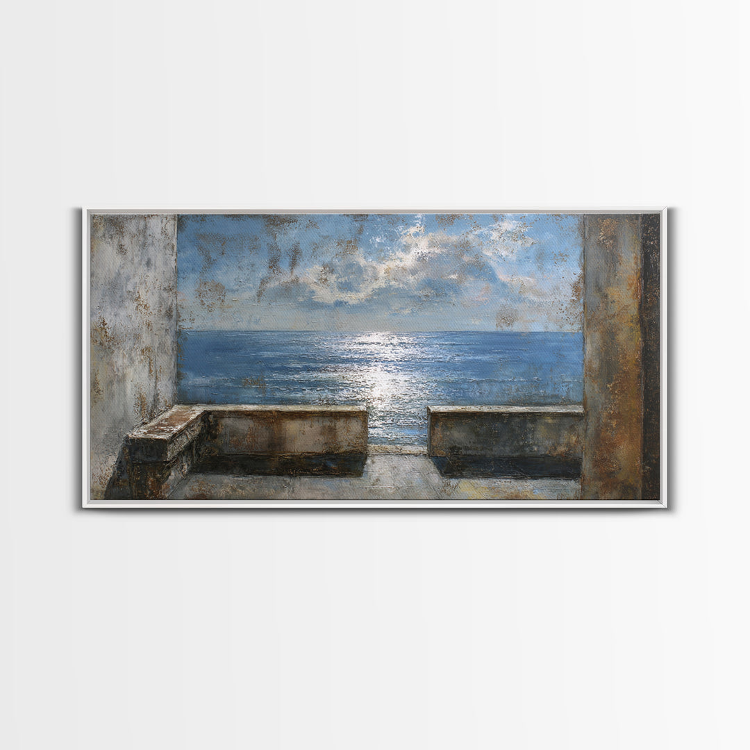 Panoramic Desert Horizon Framed Canvas Print, Hotel Art, Fine Art Print, Hotel Decor, Fine Art, Boutique, Wall Decor, HOT-2x1-16