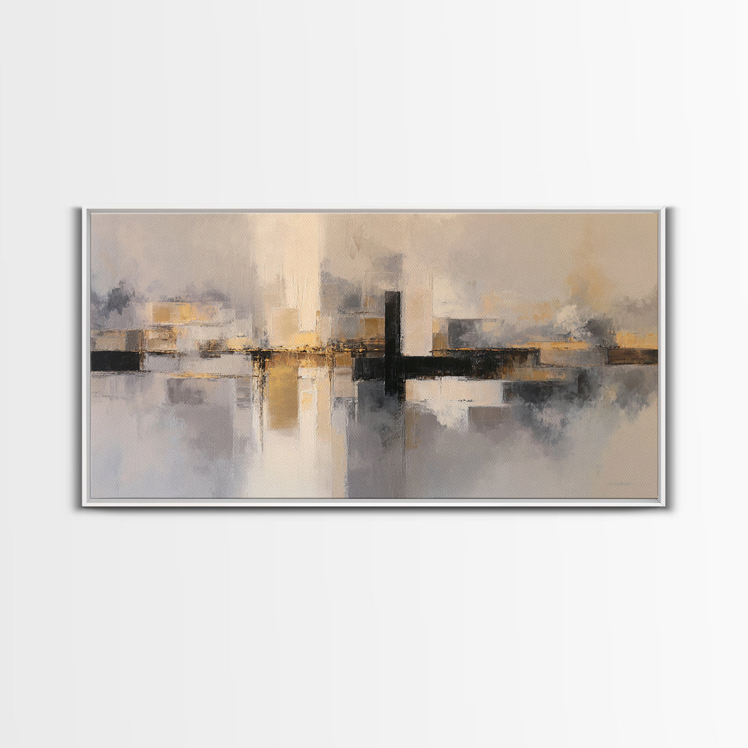 Modern Geometric Composition Framed Canvas Print, Hotel Art, Abstract Art, Hotel Decor, Fine Art, Boutique, Gallery Wall Art, HOT-2x1-3