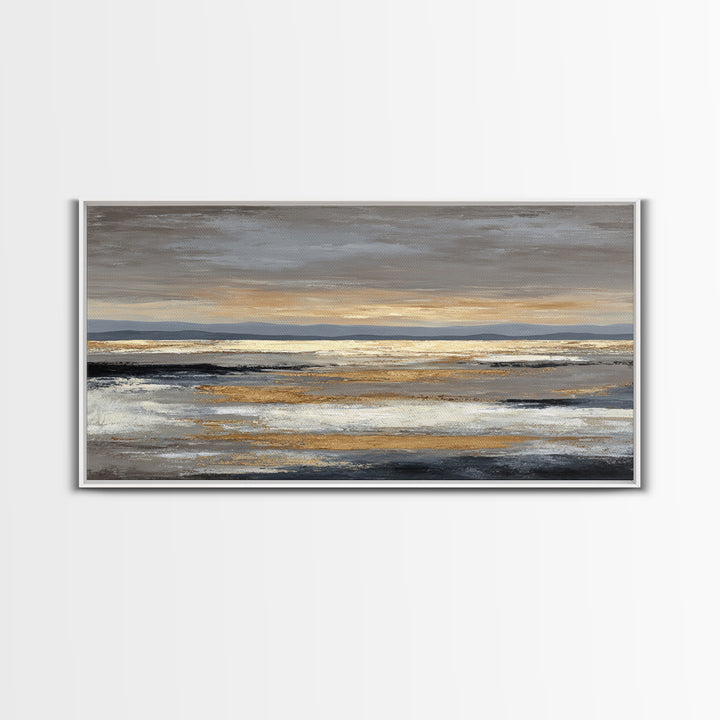 Panoramic Desert Horizon Framed Canvas Print, Hotel Art, Poster, Hotel Decor, Fine Art, Boutique, Wood Wall Art, Printable Art, HOT-2x1-40