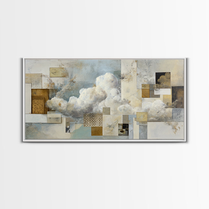Large Cloudscape with Subtle Drama Canvas Print, Hotel Art, Large Wall Art, Hotel Decor, Fine Art, Boutique, Beach Decor, HOT-2x1-61