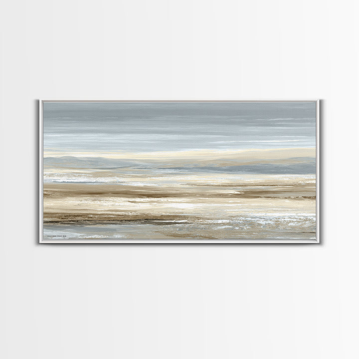 Panoramic Desert Horizon Canvas Print, Hotel Art, Hotel Decor, Oil Painting, Boutique, Wall Sculpture, Coastal Wall Art, HOT-2x1-64