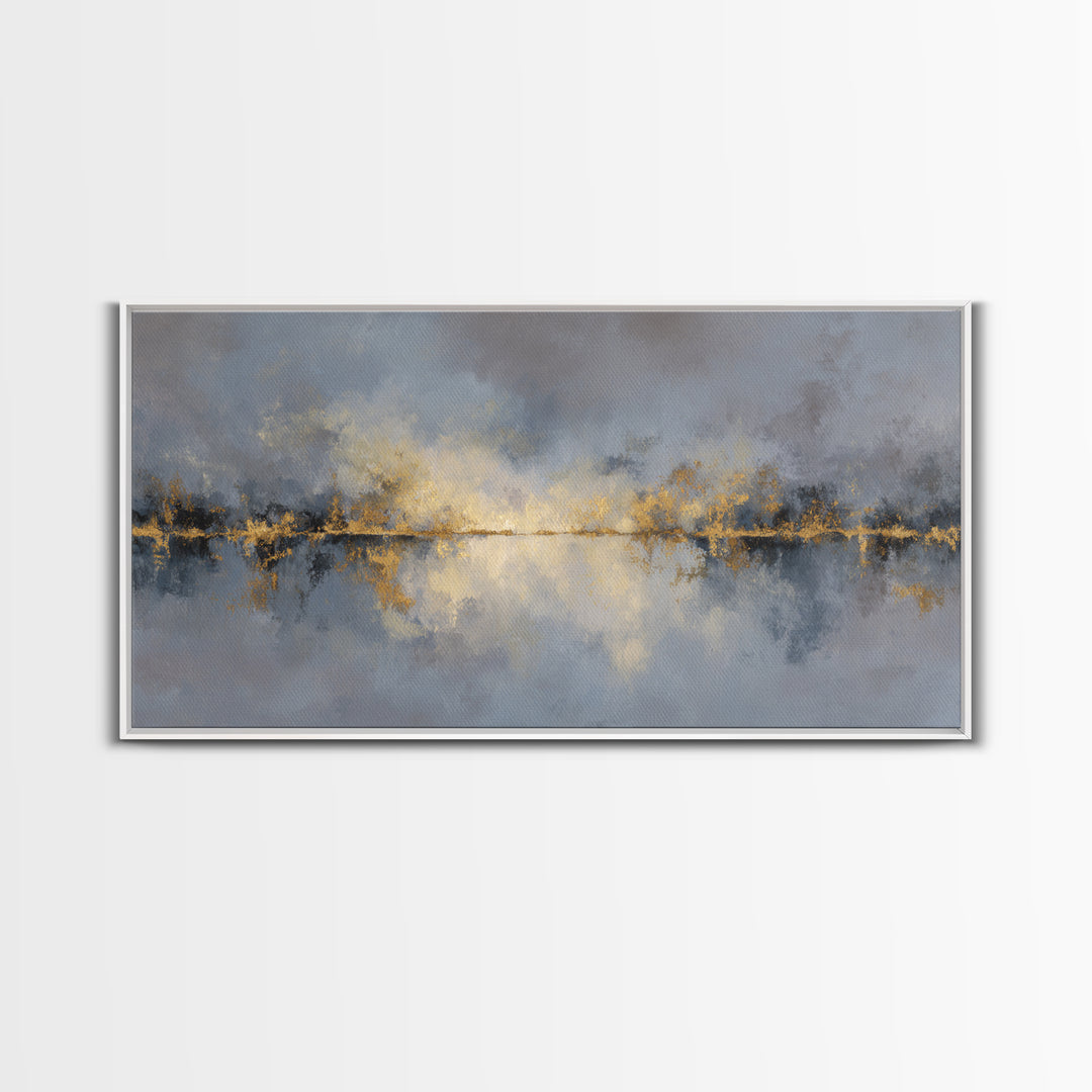 Gold Accented Abstract for Upscale Lobby Framed Canvas Print, Hotel Art, Printable Art, Hotel Decor, Abstract Art, Boutique, HOT-2x1-81