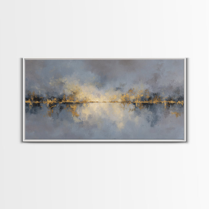 Gold Accented Abstract for Upscale Lobby Framed Canvas Print, Hotel Art, Printable Art, Hotel Decor, Abstract Art, Boutique, HOT-2x1-81