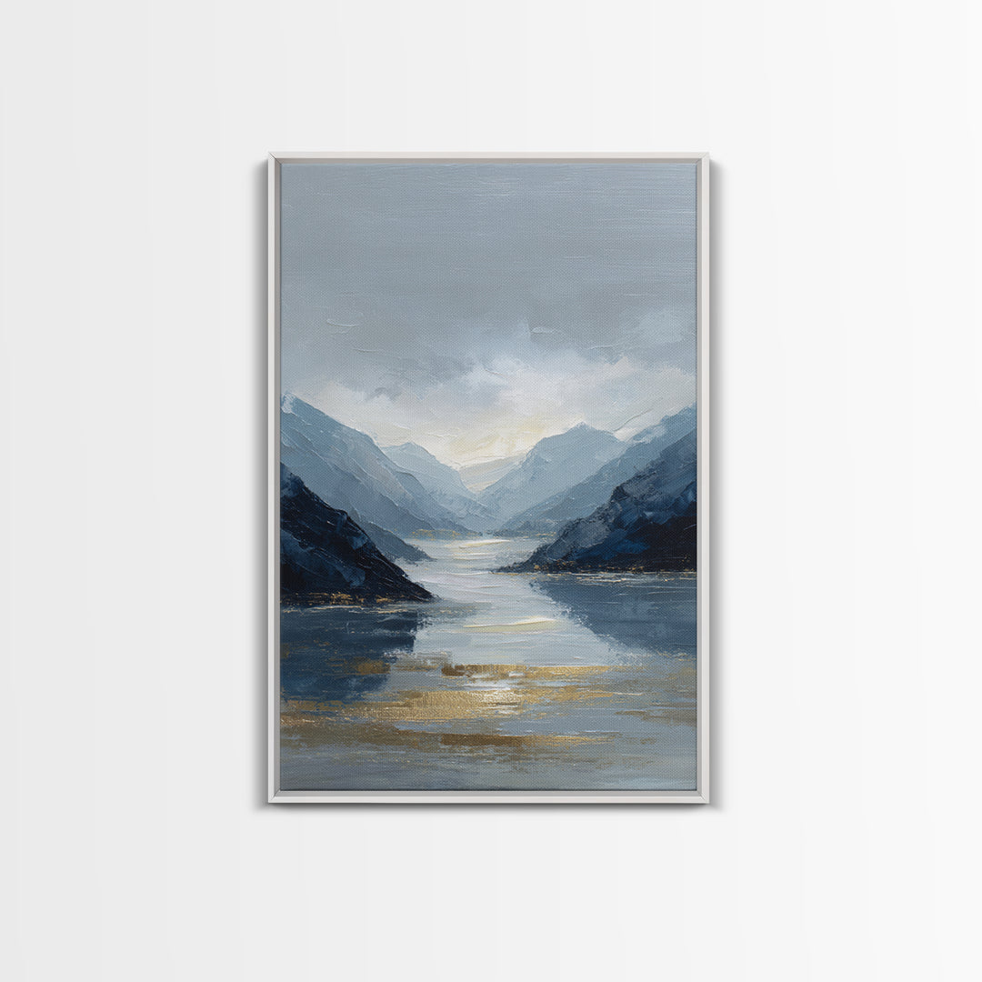 Serene Mountain Lake for Boutique Hotel Mood Canvas Print, Hotel Art, Gallery Decor, Hotel Decor, Fine Art, Boutique, HOT-2x3-16