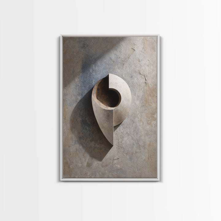 Minimal Sculpture Shapes Framed Canvas Print, Hotel Art, Wood Wall Art, Hotel Decor, Abstract Art, Boutique, Gallery Wall Set, HOT-2x3-20