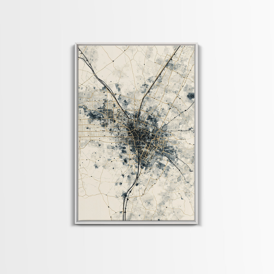 City Map Abstract Lines Without Readable Labels Canvas Print, Hotel Art, Statement Artwork, Hotel Decor, Abstract Art, Boutique, HOT-2x3-32