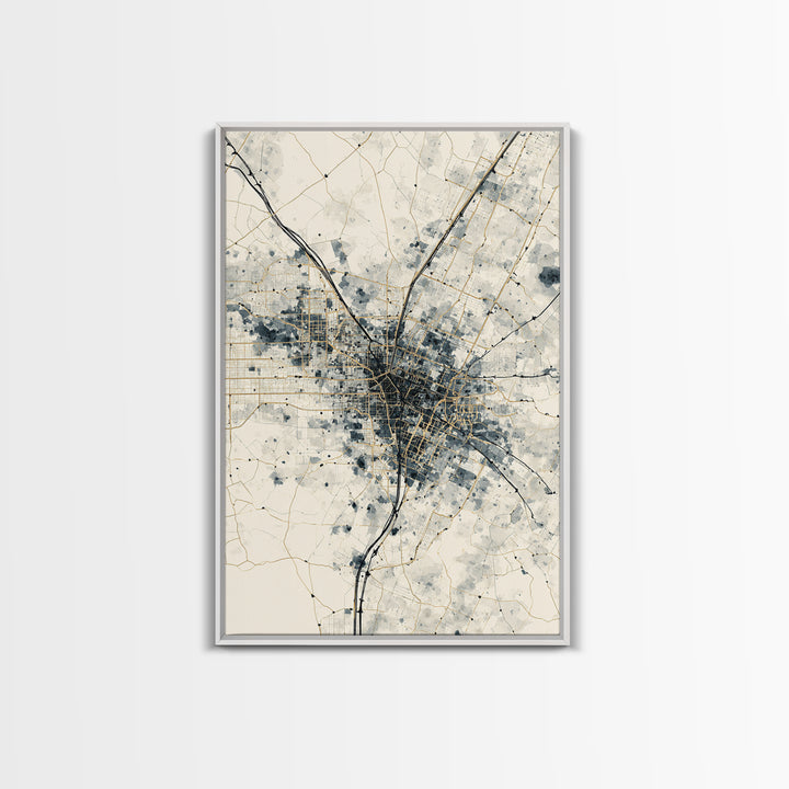 City Map Abstract Lines Without Readable Labels Canvas Print, Hotel Art, Statement Artwork, Hotel Decor, Abstract Art, Boutique, HOT-2x3-32