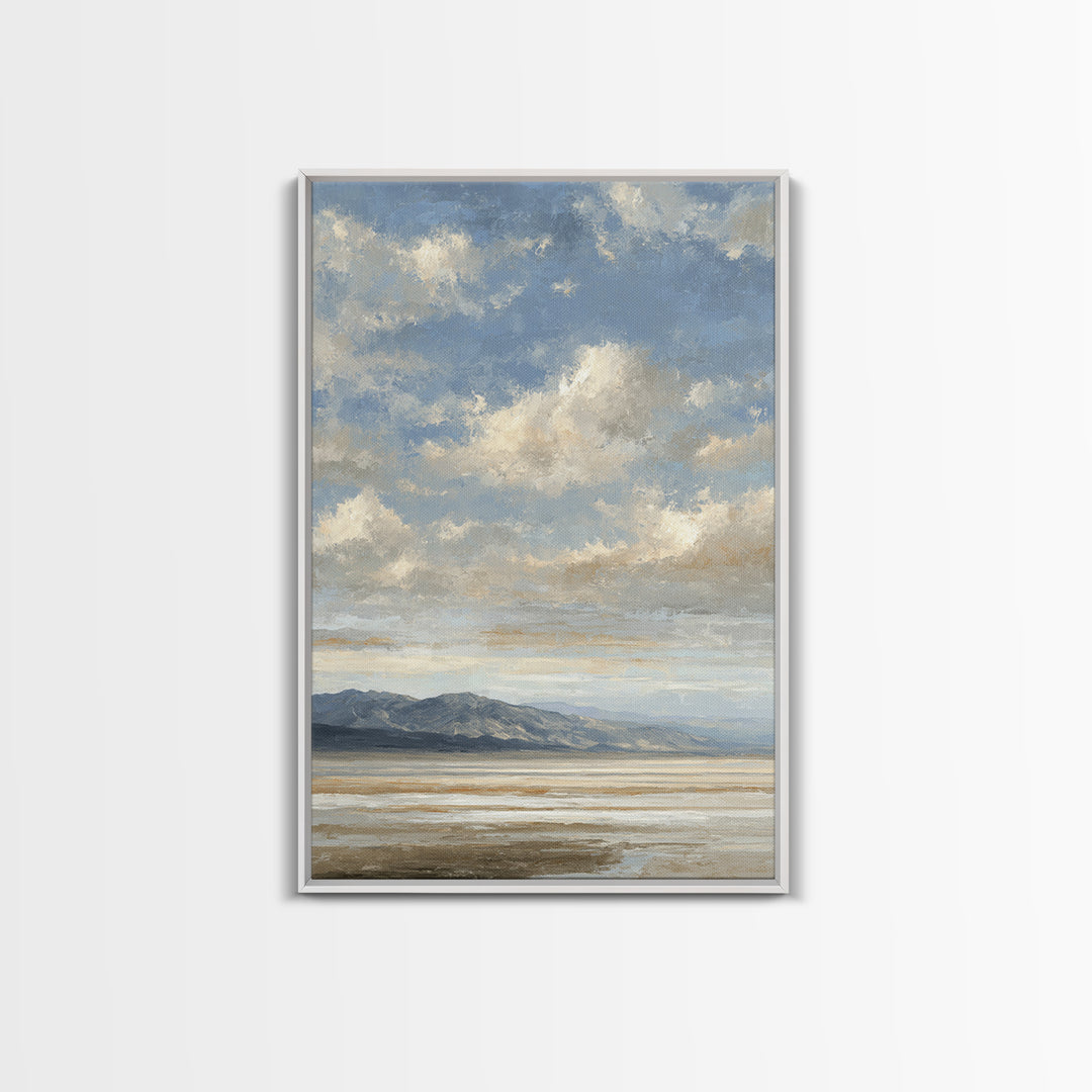 Panoramic Desert Horizon Framed Canvas Print, Hotel Art, Contemporary Art, Hotel Decor, Fine Art, Boutique, Art Deco, HOT-2x3-4