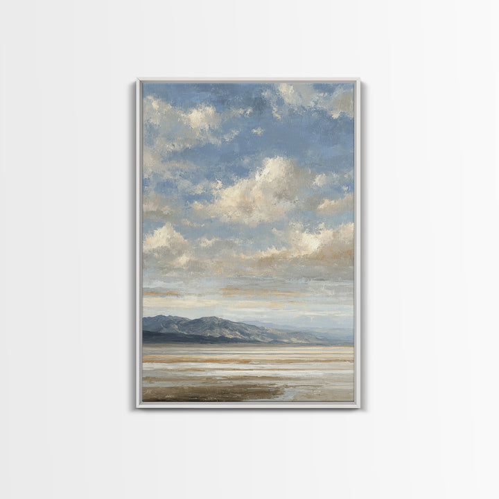 Panoramic Desert Horizon Framed Canvas Print, Hotel Art, Contemporary Art, Hotel Decor, Fine Art, Boutique, Art Deco, HOT-2x3-4
