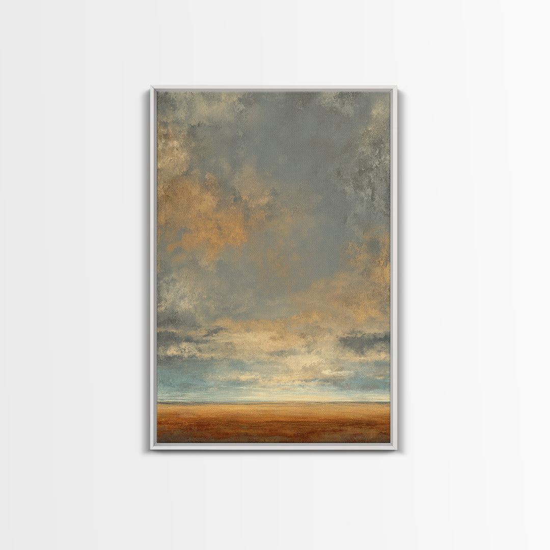 Panoramic Desert Horizon Framed Canvas Print, Hotel Art, Poster, Hotel Decor, Fine Art, Boutique, Wood Wall Art, Printable Art, HOT-2x3-52