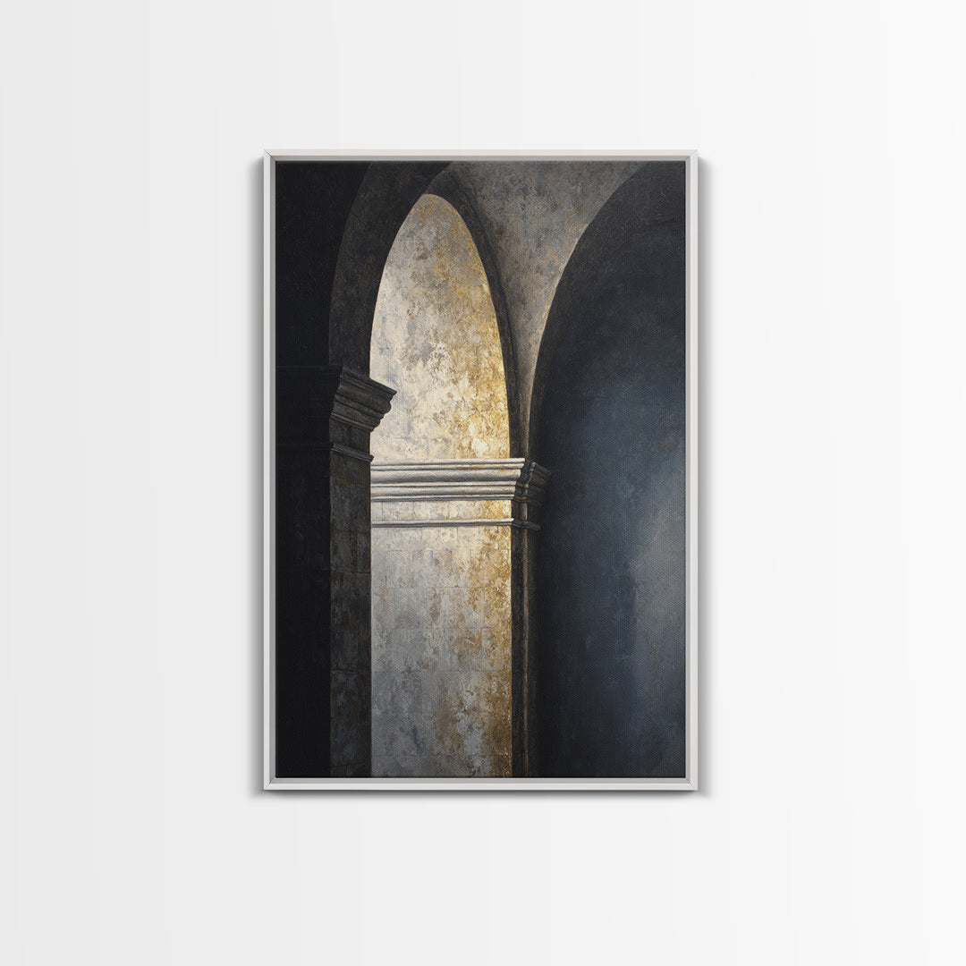 Minimal Architectural Arch Study Framed Canvas Print, Hotel Art, Mid Century Modern, Hotel Decor, Fine Art, Boutique, HOT-2x3-60