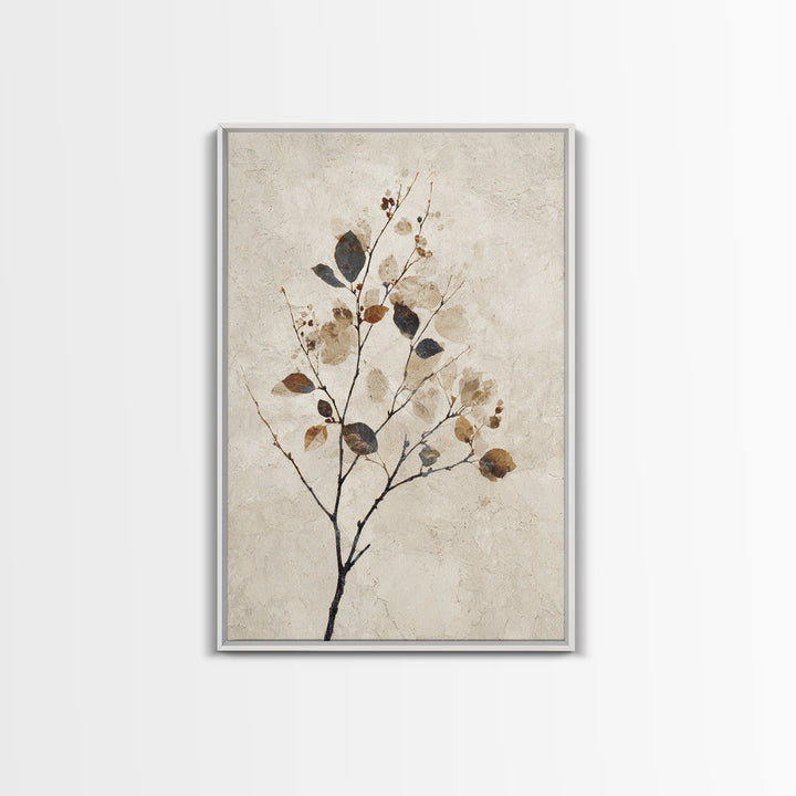 Elegant Botanical Branch on Ivory Ground Canvas Print, Hotel Art, Living Room Decor, Hotel Decor, Fine Art, Boutique, HOT-2x3-61