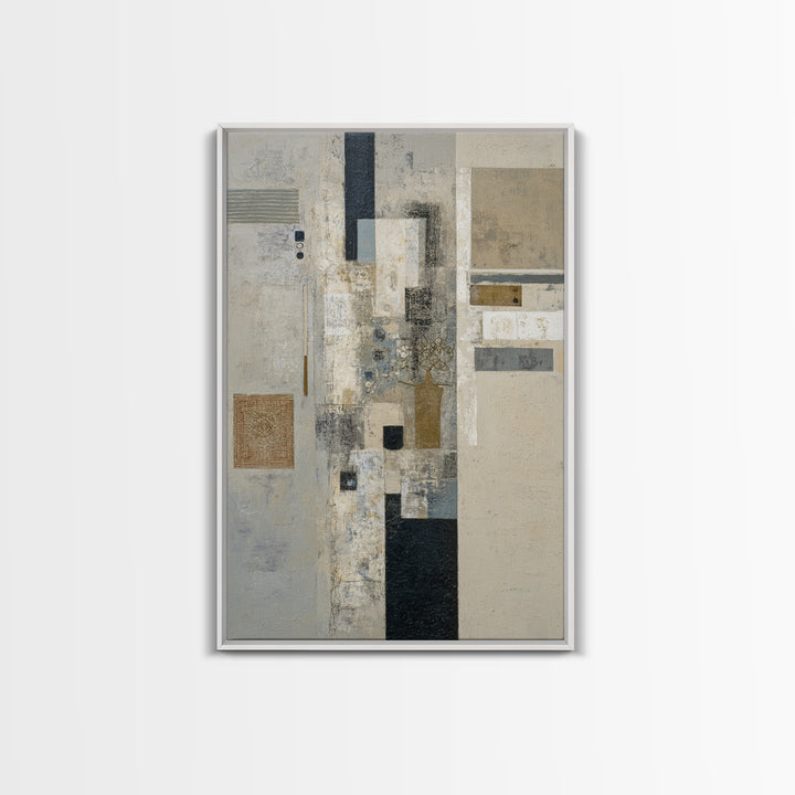 Modern Geometric Composition Framed Canvas Print, Hotel Art, Printable Art, Hotel Decor, Abstract Art, Boutique, Travel Poster, HOT-2x3-63
